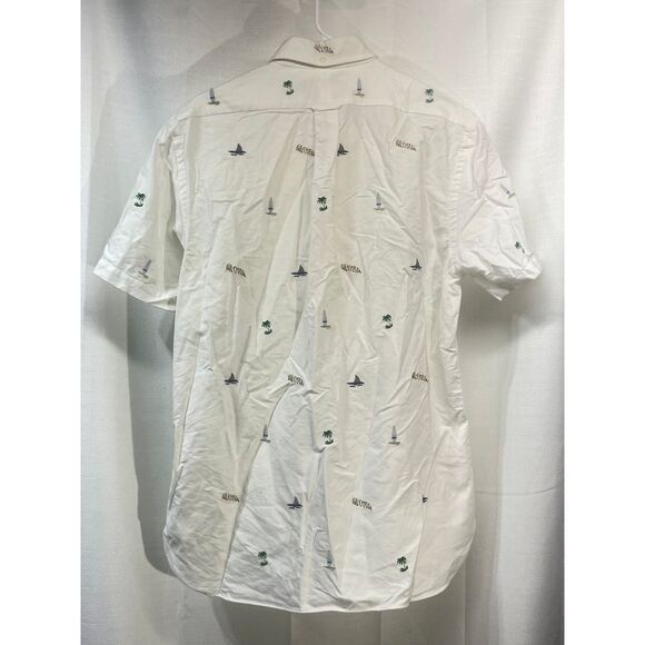 Ralph Lauren Men's Shirt Sleeve Button Down Hawaiian Aloha‎ White Size L - Picture 5 of 7